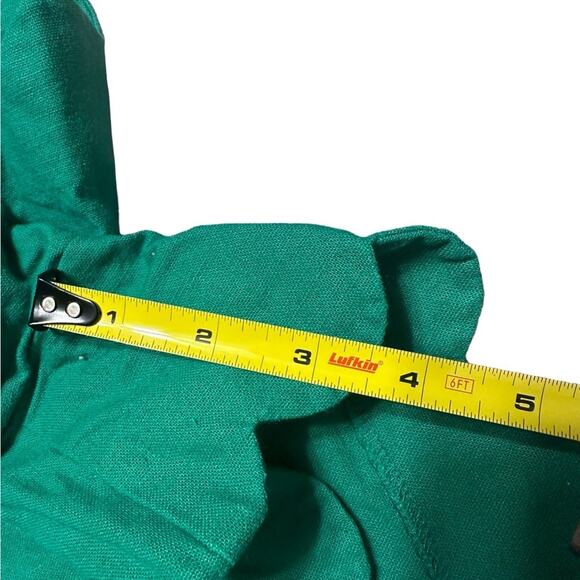 J. Crew Linen and Cotton Green Scalloped Edge Shorts size 8 - Picture 4 of 6